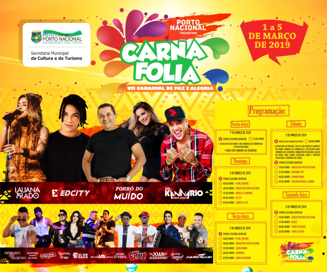 Carnaval de Porto Nacional vai ter dois dos maiores nomes de Salvador e maior sucesso do feminejo atual 4